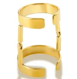 Wholesale High End Waterproof Three-dimensional M Letter Hollow Stainless Steel Finger Ring Trendy for Women Personalize Jewelry