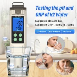 Hydrogen Water pH ORP Meter YG-400 Digital Drinking Water Tester with Temperature Display for Home Health and Alkaline Water Use