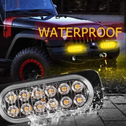 4 in 1 LED Warning Strobe Light 12V 24V Amber Car Grille Emergency Flash Signal Lamps Auto Stroboscope for Truck Offroad SUV
