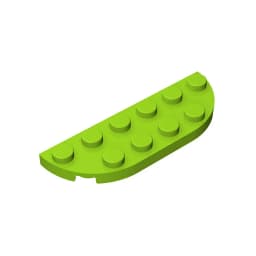MOC PARTS GDS-899 Plate, Round Corner 2 x 6 Double compatible with lego 18980 toys Assembles Building Blocks Technical