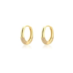 Gold Silver Color Simple Huggies Full Rainbow Zircon Hoops Earring for Women Fashion Drops Piercing Pendiente Ohrringe Jewelry