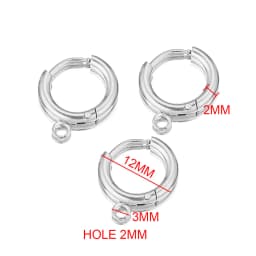 10pcs Stainless Steel Gold Earring Hooks earrings making with Loop Round Ear Post with Open Jump Ring for DIY Jewelry Components