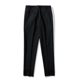 Black Suit Pants with Fine Stripes, Workwear-inspired Men's Casual Trousers, Ankle-Length Pants. 2026-2027