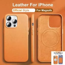 Luxury Magnetic Leather Case for Apple iPhone 18 17 Pro Max 16 13 12 14 15 Plus Official MacSafe for Magsafe I Phone Cover Etui