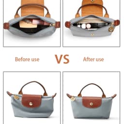 Bag Organizer Insert For The Longchamp Inner Liner Mini Pouch Handbag Inner Orderly Neat Nylon Support Bag Insert Accessories