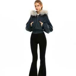 Classic Hidden Blue Collar Short Zip Up Hoodies Winter Clothes Women Y2K New Fashion Plush Cardigan Coat Harajuku Casual Hoodies