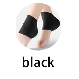 Black/Nude Heel Protective Mesh Gel Silicone Heel Sock Foot Cover Moisturizing Anti-wear Anti-crack Half Sock Heel Cover