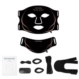 7 Color LED Face Mask with Neck Wireless Portable Red Light Therapy for Anti-Aging, Wrinkles, Skin Rejuvenation, Home Use