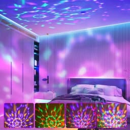 Mini USB Night Light RGB LED Stage Disco Light Rotating DJ Ball Strobe Auto Rotate for Car KTV Christmas Party Show Decoration