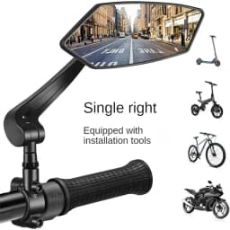 DOMEN Bicycle Rearview Wide Angle Mirror Cycling 360° Adjustable Rotate Road Bike Handlebar Rear View Mirrors Bike Accessories