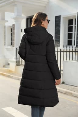 Winter New Fashion Women's Simple Hooded Solid Color Casual Trendy Elegant Long Sleeve Down Jackets Female Slim Coats Clothes