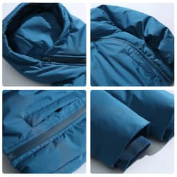 Unisex Diagonal Zipper Hooded Thickened Cotton-Padded Jacket: Unique Design Trendy Couple Outerwear for Winter Warmth