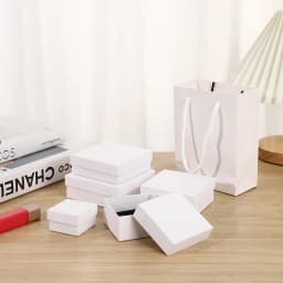 5Pcs/lot Custom Your Logo Kraft Box Paper Present Packaging Box Ring Earring Pendant Protection Christmas Gift Box 5x5cm