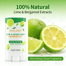 Lime & Bergamot Deodorant Stick for Men & Women – Long Lasting Odor Control, Fresh Citrus Fragrance Underarm Deodorant, Natural