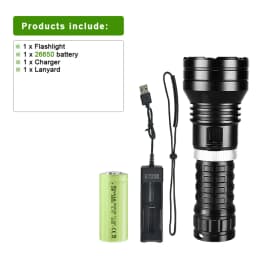 10000LM Powerful XHP360 Diving Flashlight IPX8 Underwater Lamp Professional Scuba Diving Torch 1000M High Power LED Flashlights
