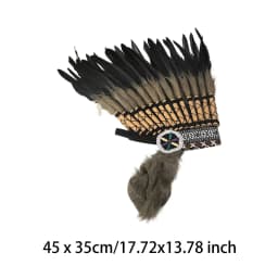 American Chief Indian Native Feather Headdress Decoration Prop for Celebrations Carnivals Themed Party Dance Show Halloween