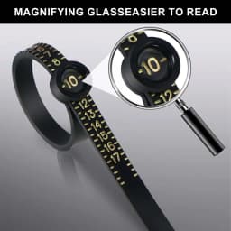 PHYHOO Us Uk EU Plastic Finger Size Band Gauge Ring Measurement Belt Adjustable Magnifier Ring Sizer for Women Men