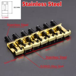 1 Set 10.5MM/10.8MM/11.3MM Stainless Steel / Titanium Alloy (TC4) Electric Guitar Bridge Saddle for Fende.r ST