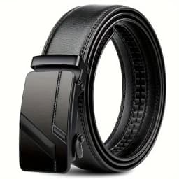 Fashion Automatic Buckle Belt Large Size 105-140 150 160 170cm Belt Male PU Leather Waist Straps Male Jeans Waistband for Men