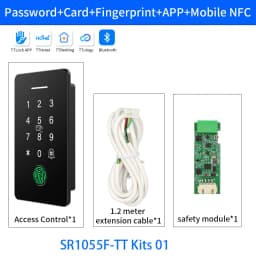 SR1055 NFC TTLOCK Embedded IP67 Fingerprint 13.56Mhz Keypad Door Lock Self Defense Safe Home Access Control Kit Smart Door lock