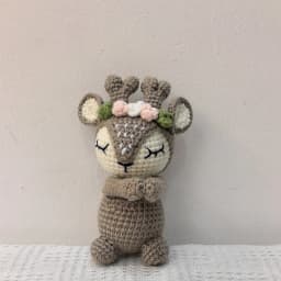 Handmade Kid Room Deco Stuffed Plush Toy Animal Amigurumi Handcrafts Kids Gifts Soft Fox Cow Lamb Birthday Sleeping Dolls