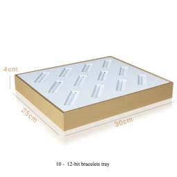 Organizer Case Jewellery Display Ring Tray Earring Holder Various Models Wholesale Luxury Gold White PU Necklace Jewelry