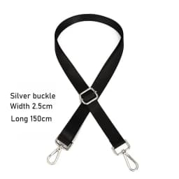 Adjustable Replacement Detachable Belt for Women Men Messenger Bags Handle Handbag Belt Fashion Black Nylon Shoulder Bag Strap