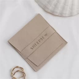 50pcs Personalized Custom Logo Jewelry Packaging Bags, Soft Microfiber Pouches for Bracelet Necklace Ring Wholesale