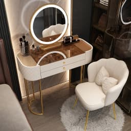 Glass luxury dressing table,household small modern minimalist dressing table,bedroom ins style storage cabinet, integrated table