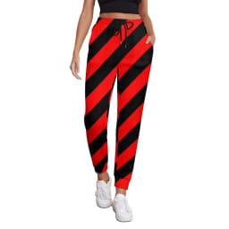 Black White Striped Pants Woman Vertical Lines Print Street Wear Sweatpants Spring Trendy Custom Trousers Big Size
