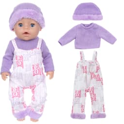 Doll Clothes 43 Cm Baby New Born Doll Hooded Rompers for 18 Inch Americanog Girl Doll Casual Wear