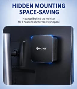 Soyo Mini Pc Y5 Plus Intel Core I7 4Th Gen 8Gb Ram 128Gb Rom Windows 11 Pro Wifi Bt4.2 Mini Desktop Computer Hd Graphics HDMI Display Rj45 Lan Usb3.0 Silent Cooling Home Office Business Portable Mini Host