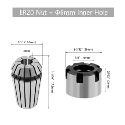 LAVIE Carving Machine Collet Trimming Machine Woodworking Accessories Adapter ER Clamp Nut -C NUT COLLET