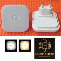 Plug-In Wireless Night Lamp with Motion Sensor LED Night Lights Bedside Lamp for Bedroom Corridor Closet Kitchen Lighting