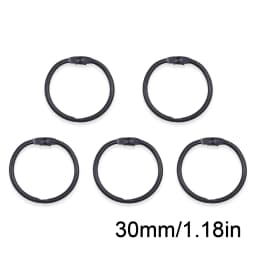 5Pcs Alloy Binder Rings Set Assorted Sizes Gold Color Loose Leaf Rings Multipurpose Book Rings for Office School DIY Crafts
