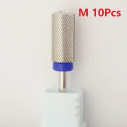 New Silver! Quality 6.5mm Diamond Big Round Top Barrel Original Tungsten Steel Carbide Manicure Nail Drill Bit File Accessories