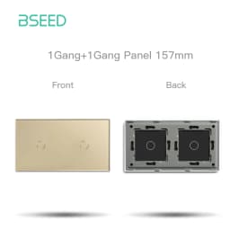 BSEED 1/2/3Gang WIFI Touch Switch Part Only Glass Panel Smart Dimmer Curtain Switch Function DIY Part EU Wifi Socket Parts