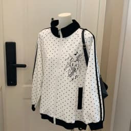 Kawaii Star Embroidery Long Sleeve Jacket Stand Collar Oversized Casual Style Spring Autumn Women's Top Y2K Soft Girl Outfit