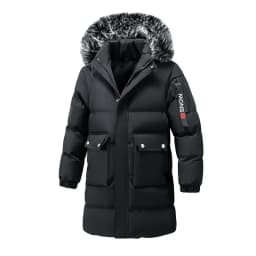 Winter Men's Hooded Jacket Large Fur Collar Thick Warm Cotton Coat Medium-Length Versatile Windproof Fashionable Workwear