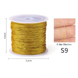 0.2-1MM Metallic Ornament String Silver Gold Color Cord Jewelry Thread for Christmas Tree Hanging Crafts Making Gift Decoratiion