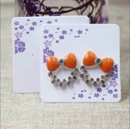 100pcs DIY Blank Stud/Drop Earring Packing Card White/Kraft/Black Cardboard Small Cute Earring Products Package Card 5*5cm