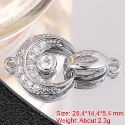 Juya DIY 18K Gold Plated Creative Closure Fasteners Lock Clasps Accessories For Needlework Beads Pearls Jewelry Making Material