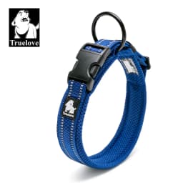 Truelove Adjustable Mesh Padded Pet Collar Bright Reflective Nylon Dog Collar Durable Heavy Duty for All Breed Weather TLC5011