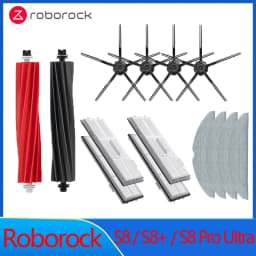 For Roborock S8 Pro Ultra S8+ Spare Parts DuoRoller Main Side Brushes Mop Cloths HEPA Filters Dust Bags Accessories