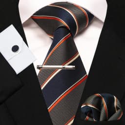 8cm Silk Mens Ties Green Black Ties Plaid Stripe Necktie Pocket Square Cufflinks Tie Clips Set Men's Wedding Business Party Tie