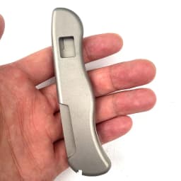 1Pair Titanium Alloy Handle Scales With Square Holes for 111MM Swiss Knife Patch with Slots for Toothpick Tweezers Accessories