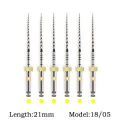 25/21mm Dentl Files SC Forward Rotation NiTi File Systemfor Endodontic Treatment Dentistry Materials 6Pcs/Box SOCO PLUS