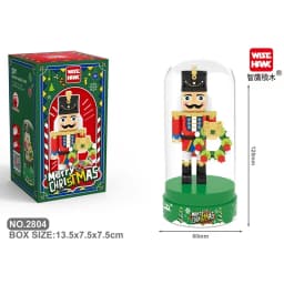 Retro Soldier Shaped Creative Miniature Building Block Model Christmas Home Ornament DIY Educational Kids Toys Holiday Gifts