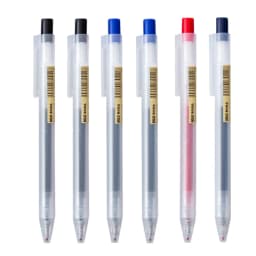 0.5mm Press Gel Pen Blue/Black/Dark Blue/red Ink MUJIs Refills Rod Handle Ballpoint School Office Student Writing Stationery