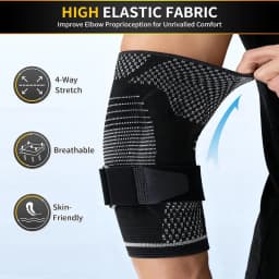 1/2Pcs Elbow Support Brace with Gel Pad for Women & Men Elbow Compression Sleeves for Golfer, Arthritis, Tendonitis Pain Relief